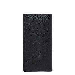 BVLGARI logo long wallet in black leather for men